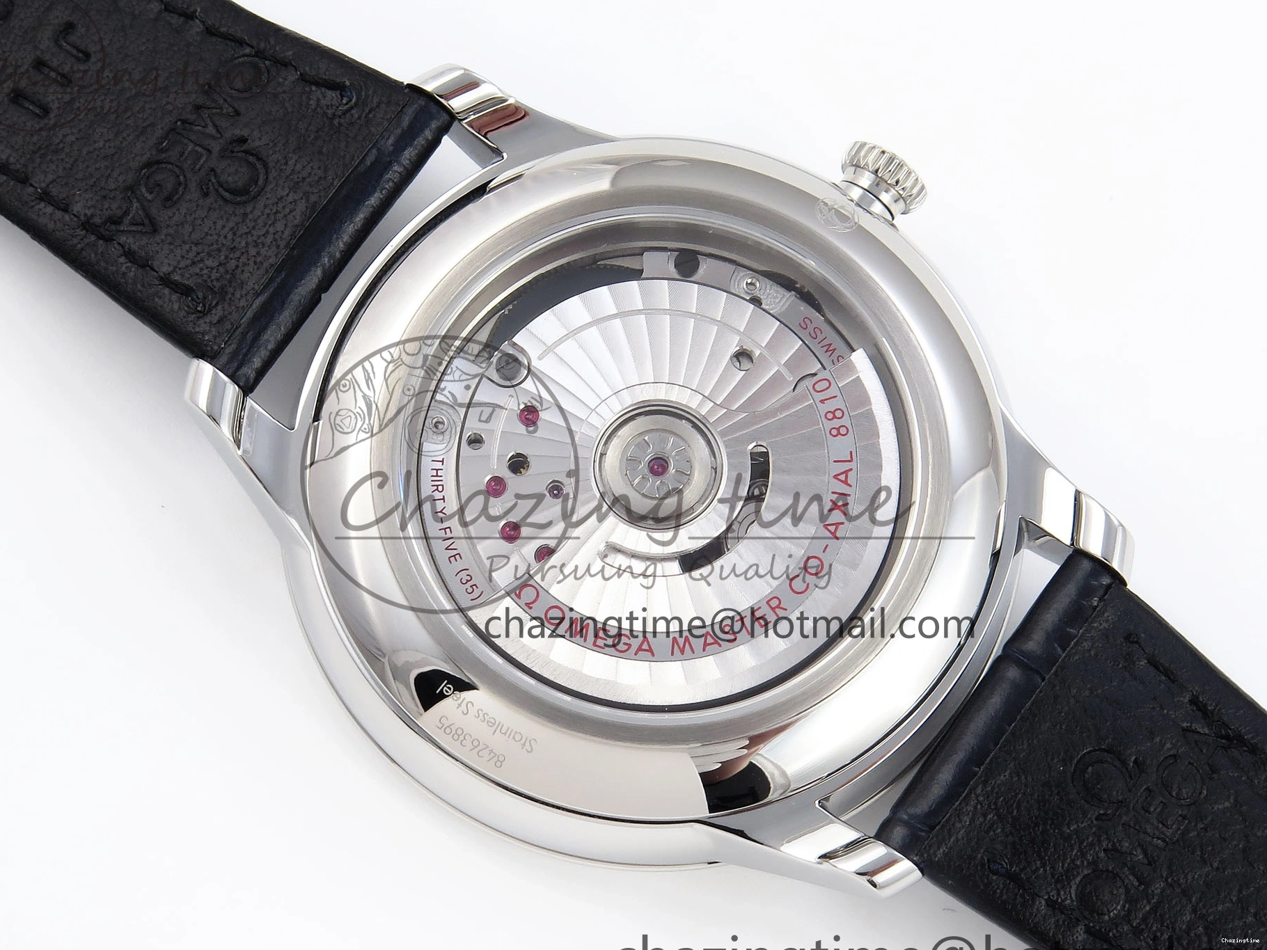 0105 De Ville Power Reserve SS MKF 1:1 Best Edition Black Dial on Black Leather Strap A Packable 7744